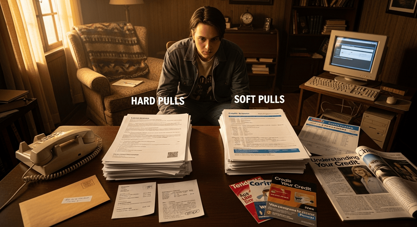 credit inquiries hard vs soft pulls