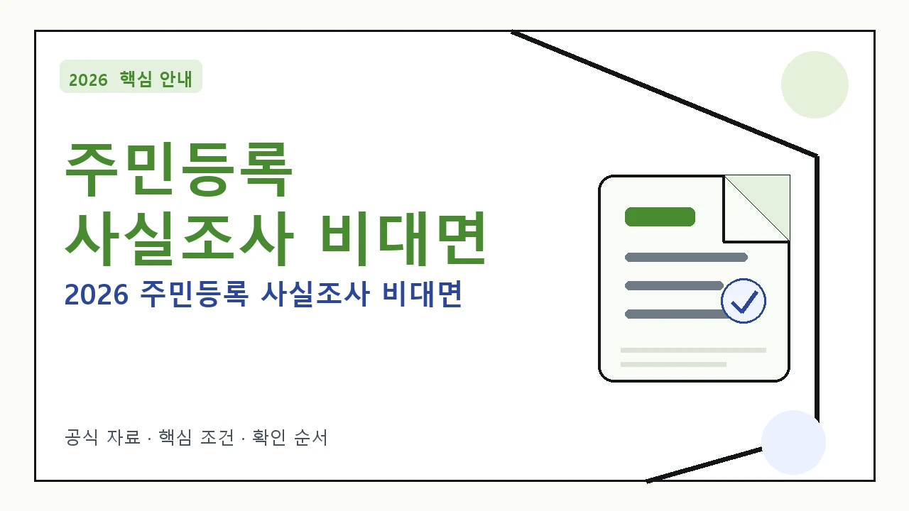 정부24 앱 아이콘과 함께 주민등록 사실조사 비대면 참여를 안내하는 이미지
