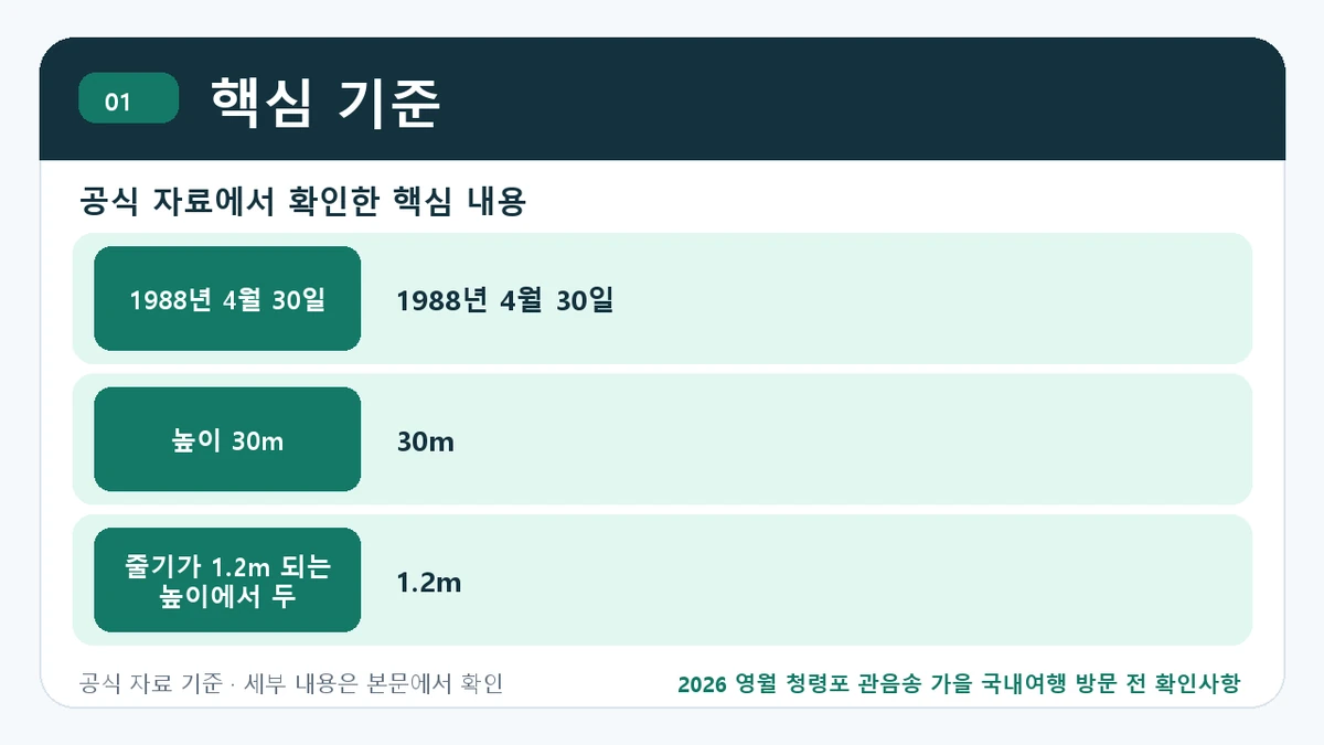 2026 영월 청령포 관음송 가을 국내여행 방문 전 확인사항 핵심 기준 핵심 정보를 정리한 안내 이미지