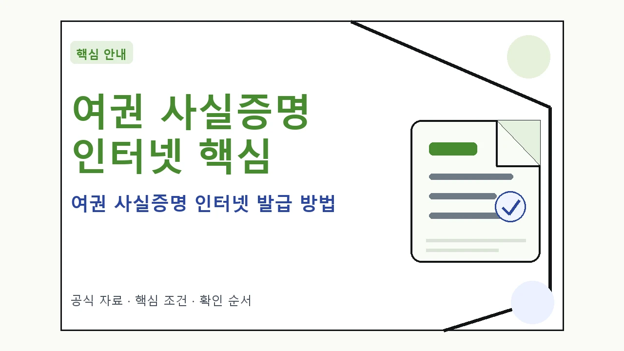 여권 사실증명 인터넷 발급 방법 핵심 기준을 정리한 안내형 대표 이미지